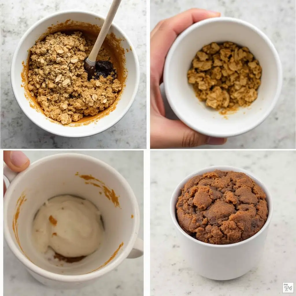 how to make oatmeal cookie mug cake