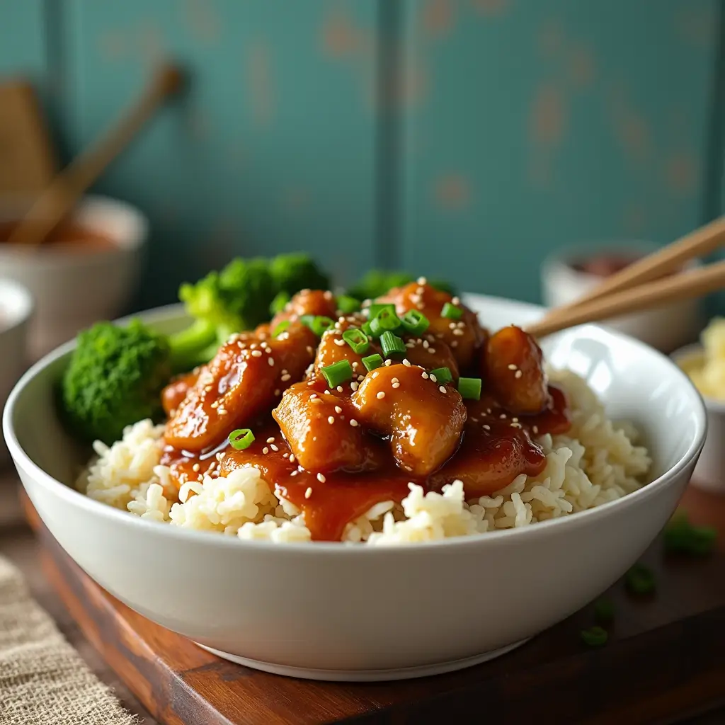 Brown Sugar Garlic Chicken: 10/10 Weeknight Dinner Idea 10 Brown Sugar Garlic Chicken served with rice and broccoli