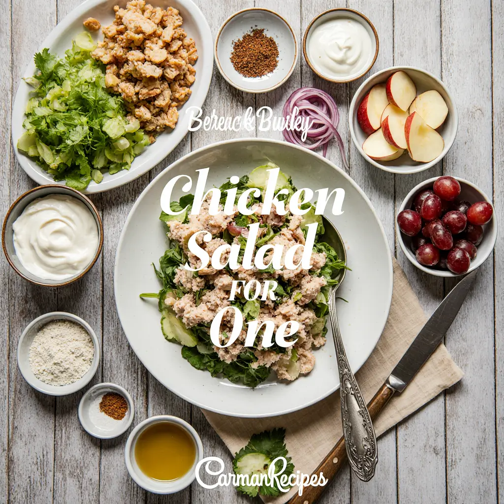 The Best Easy Chicken Salad Recipe for one 7 ingredients for Chicken Salad For One